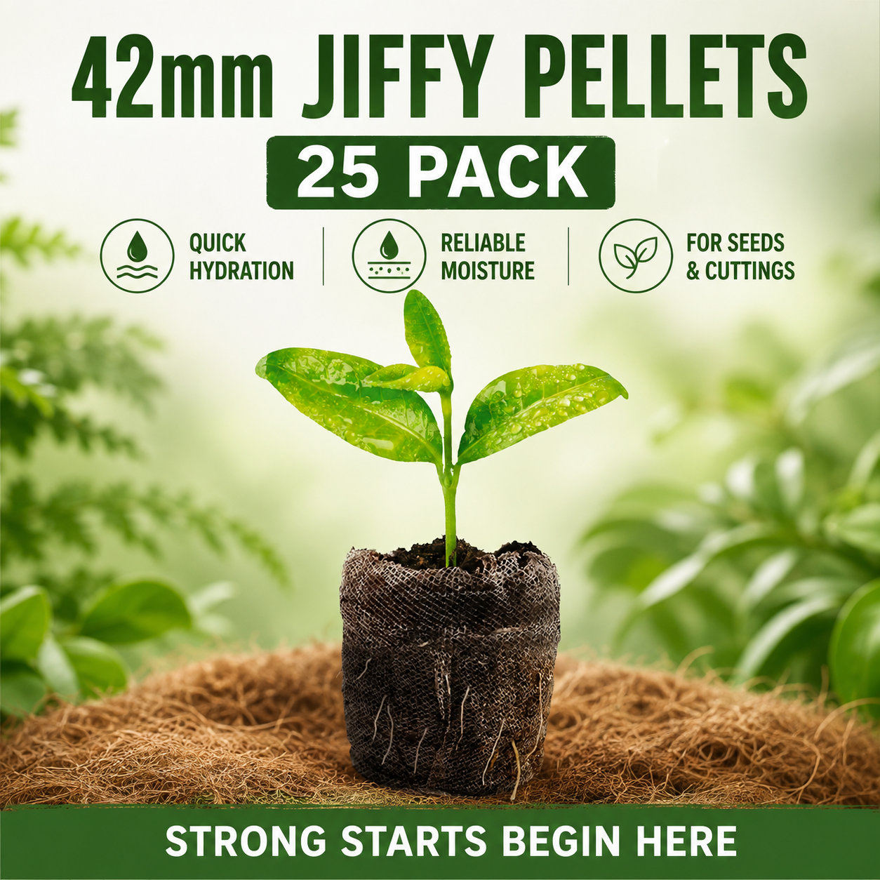 42mm Jiffy Pellets 25 Pack