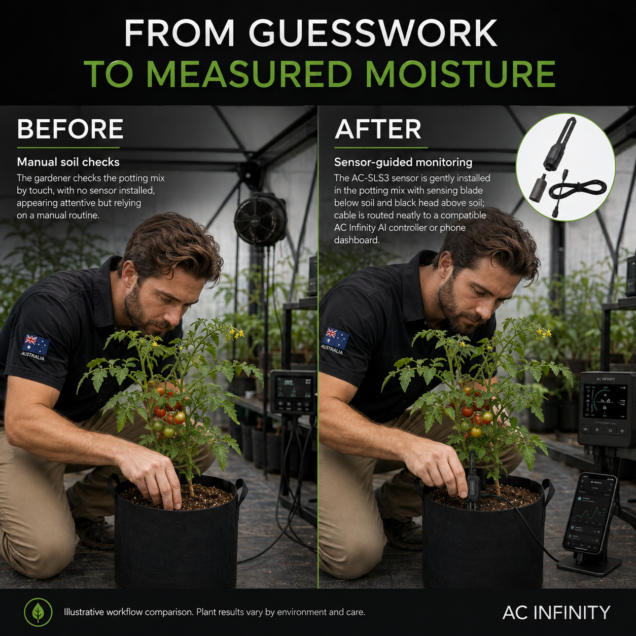 AC Infinity Soil Sensor Probe, for Controller AI+
