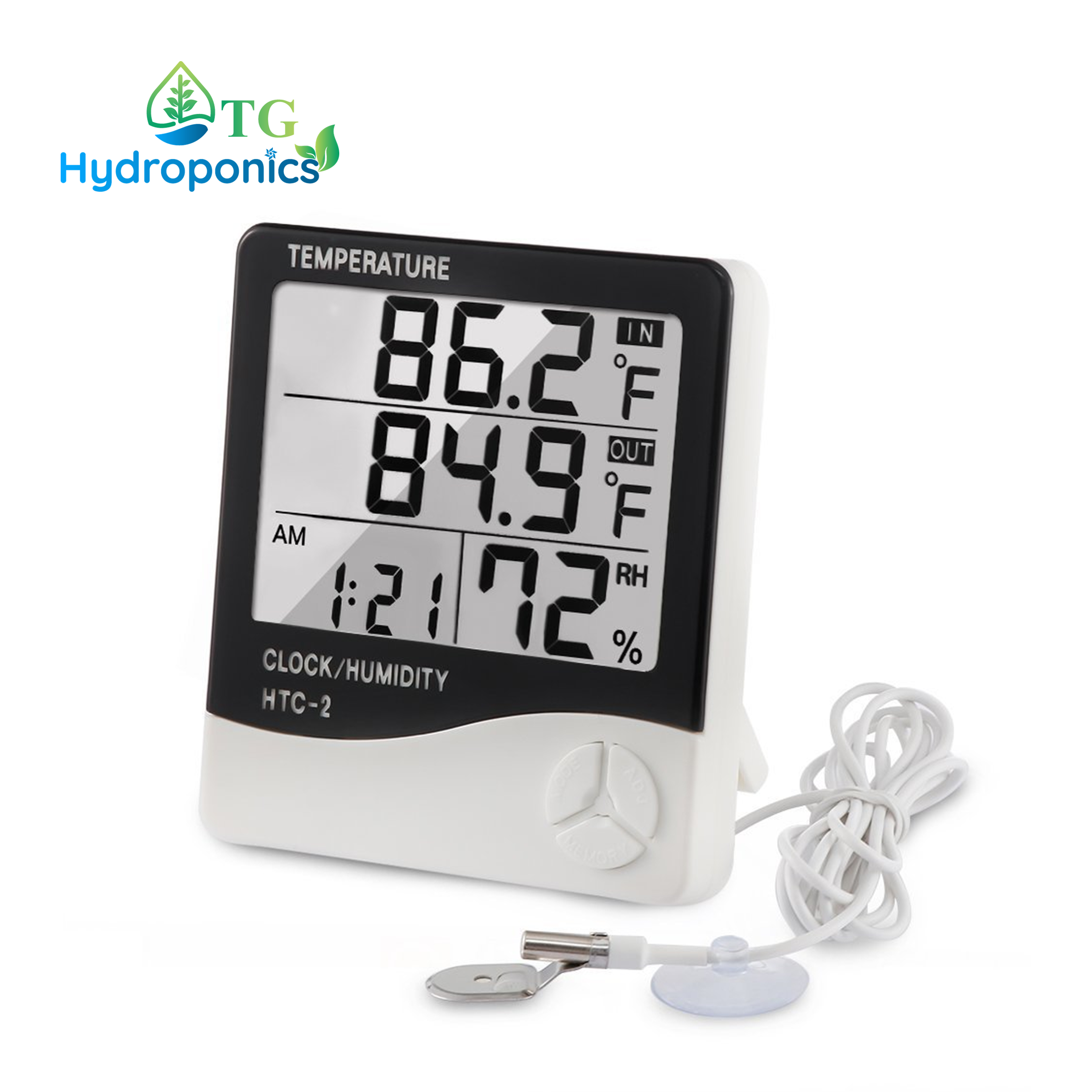 Growlush White Digital Hygrometer Thermometer
