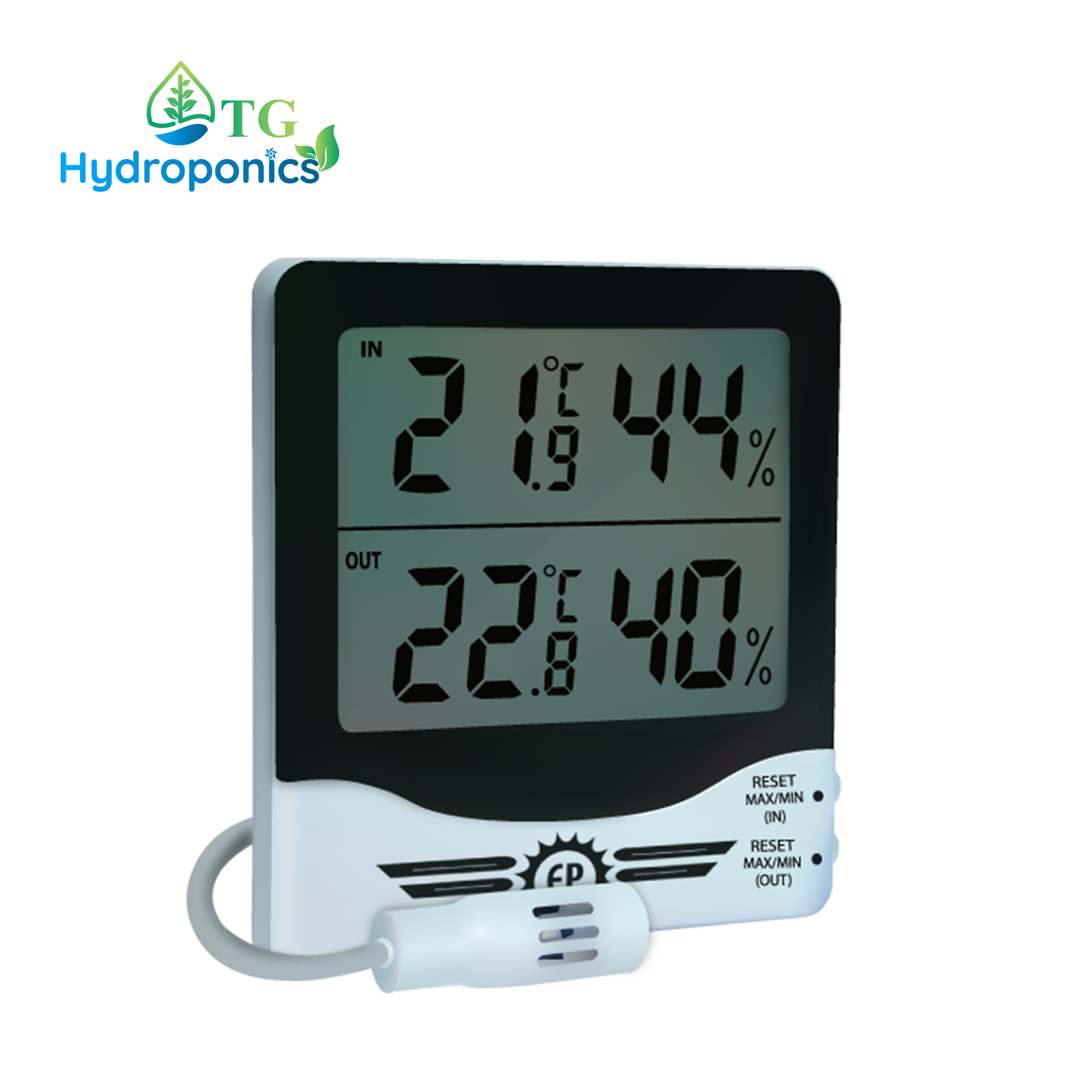 Hydro Axis Thermometer & Hygrometer Large Screen