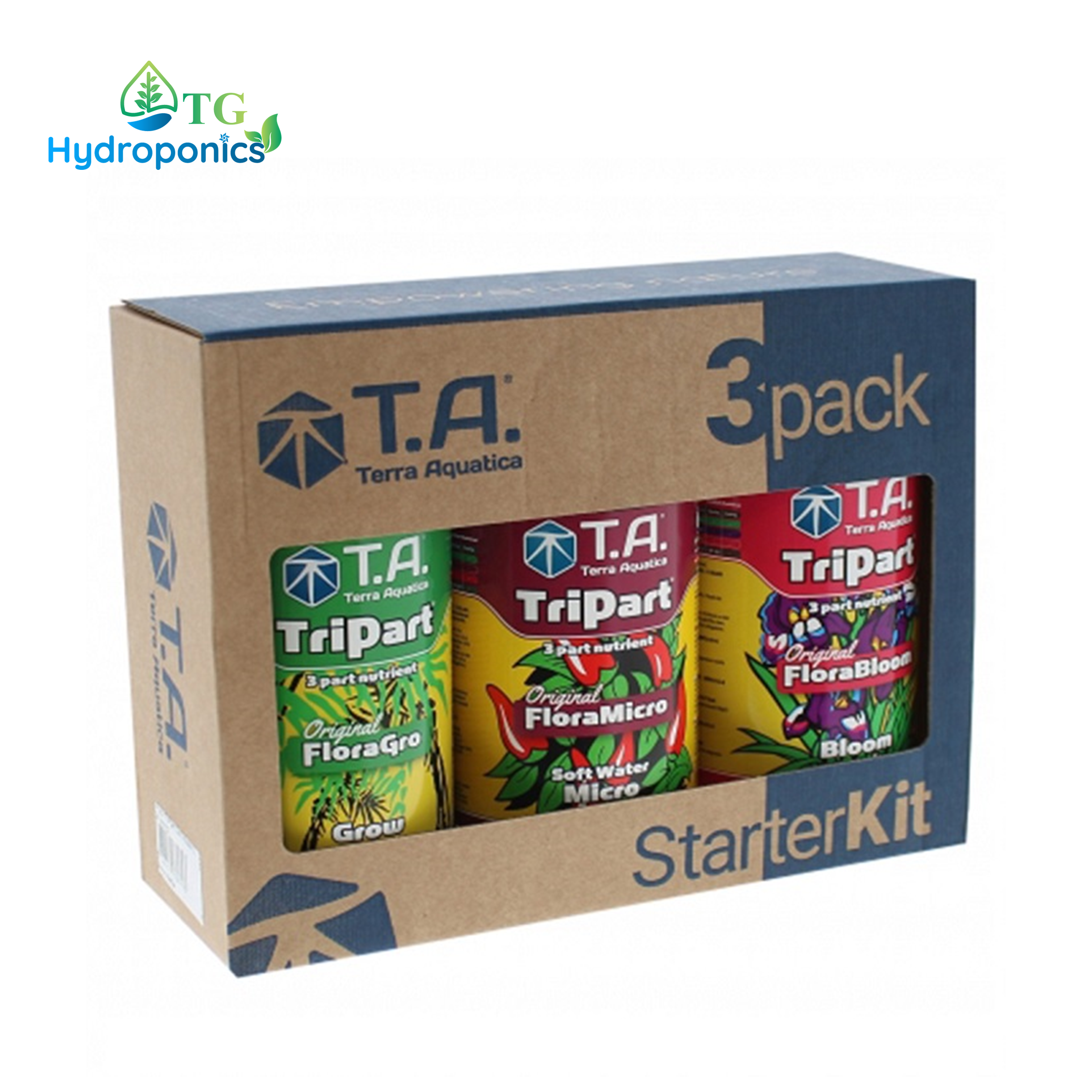 TERRA AQUATICA TRI PART FLORA SERIES STARTER KIT | GROW/BLOOM/MICRO