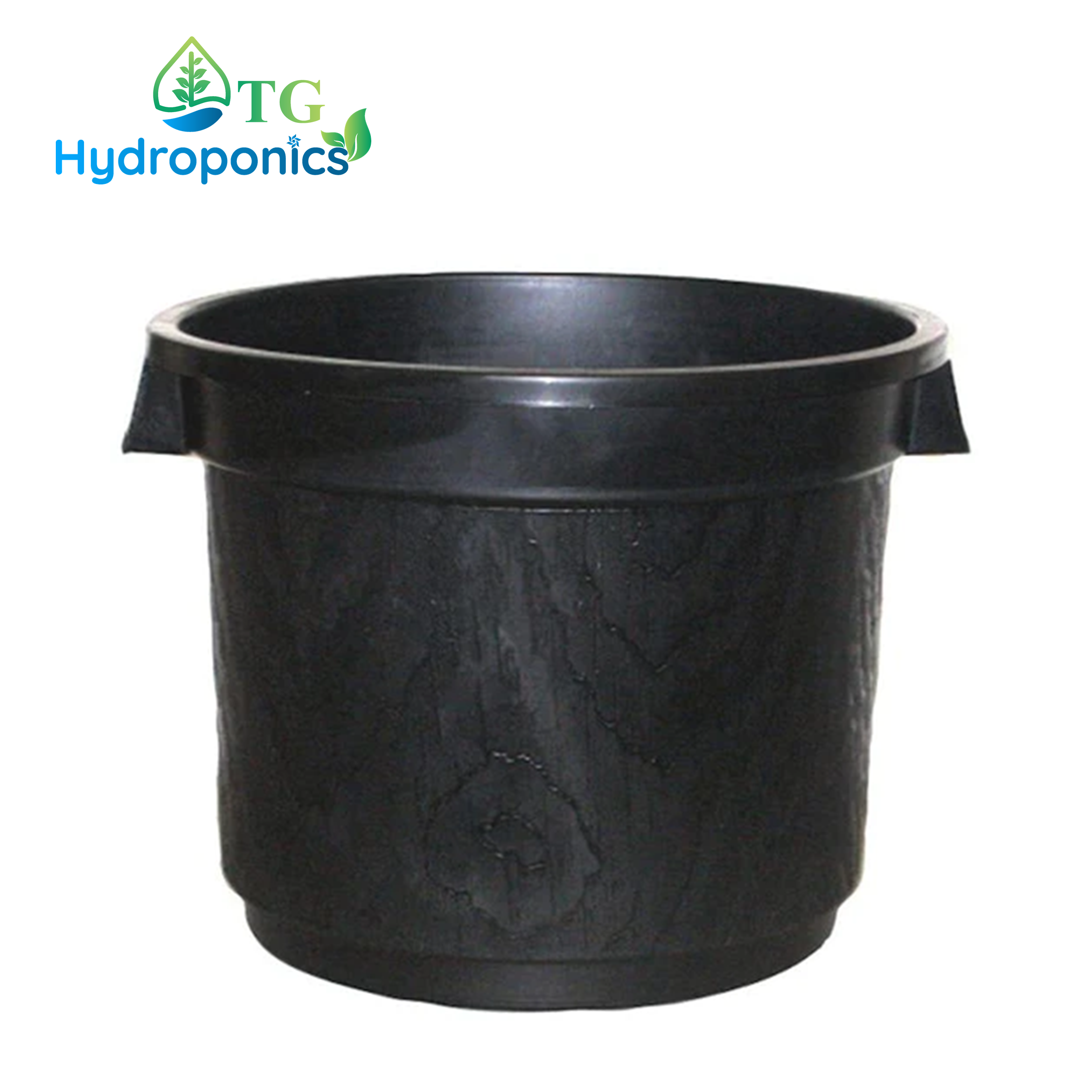 BLACK ROUND 500MM POT - 52L | NO HOLES