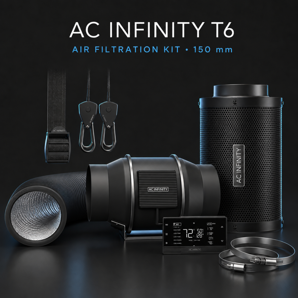 AC Infinity T6 Air Filtration Kit 150mm
