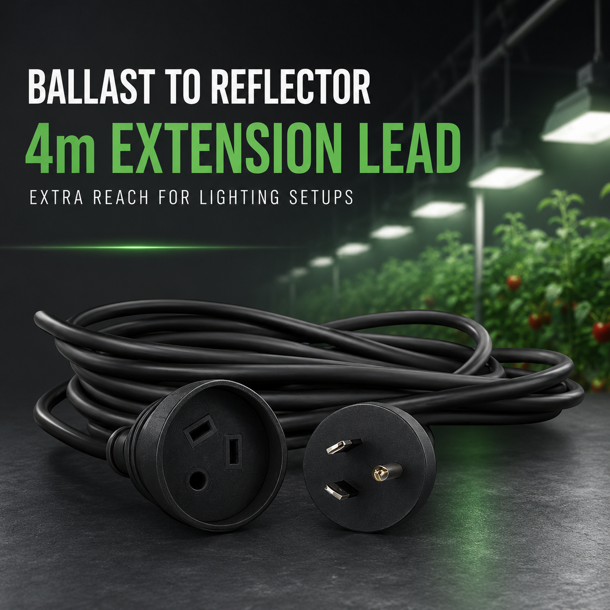 Ballast to Reflector Extension Lead 4m