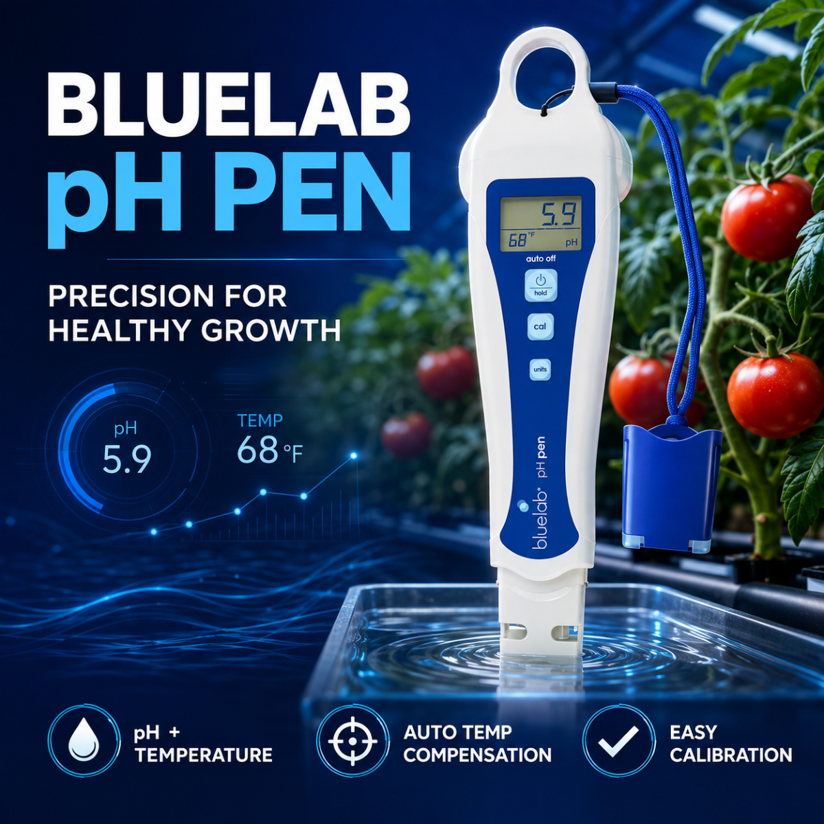 Bluelab pH Pen | Digital pH Tester for Hydroponics
