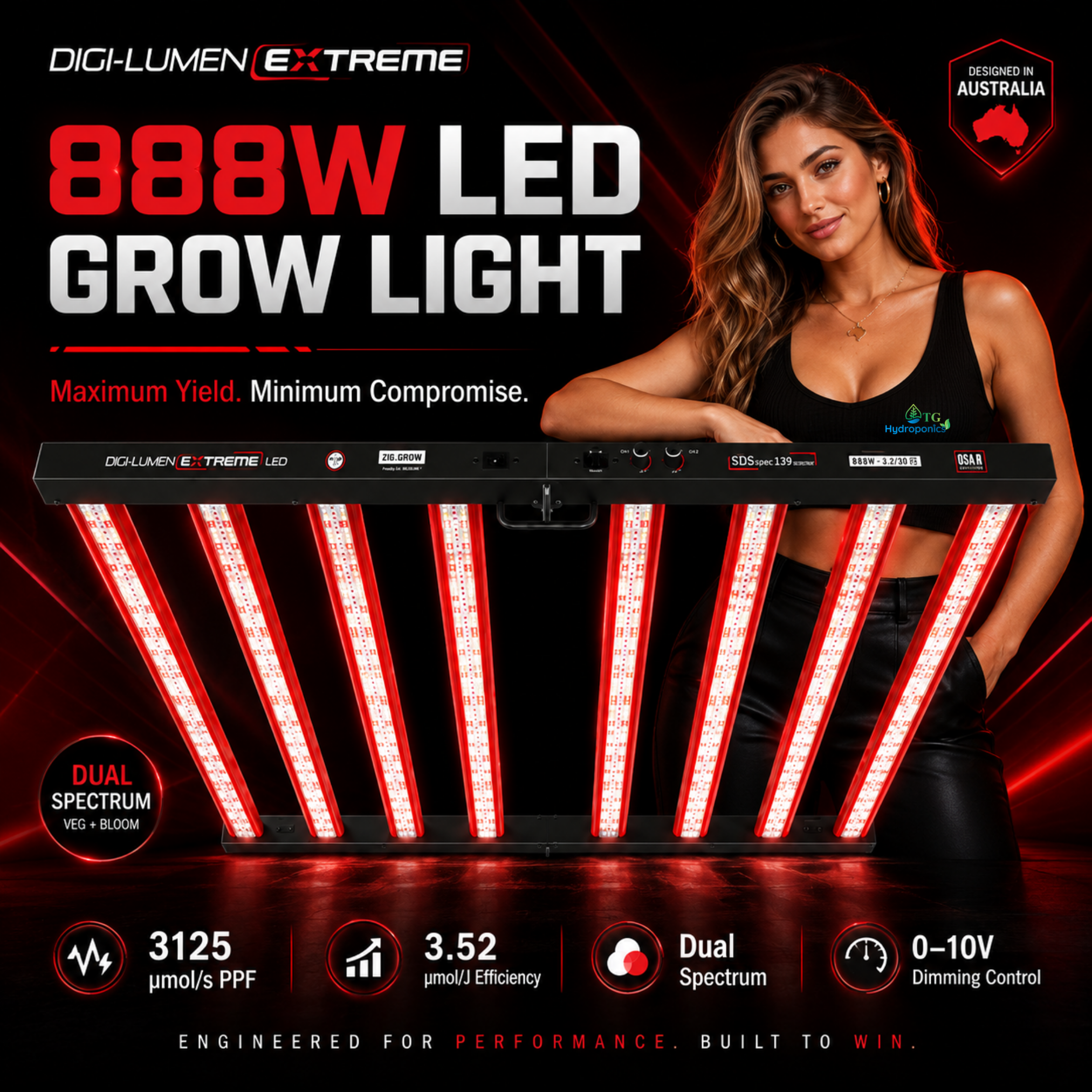 Digi-Lumen Extreme 888W Dual Spectrum LED Grow Light