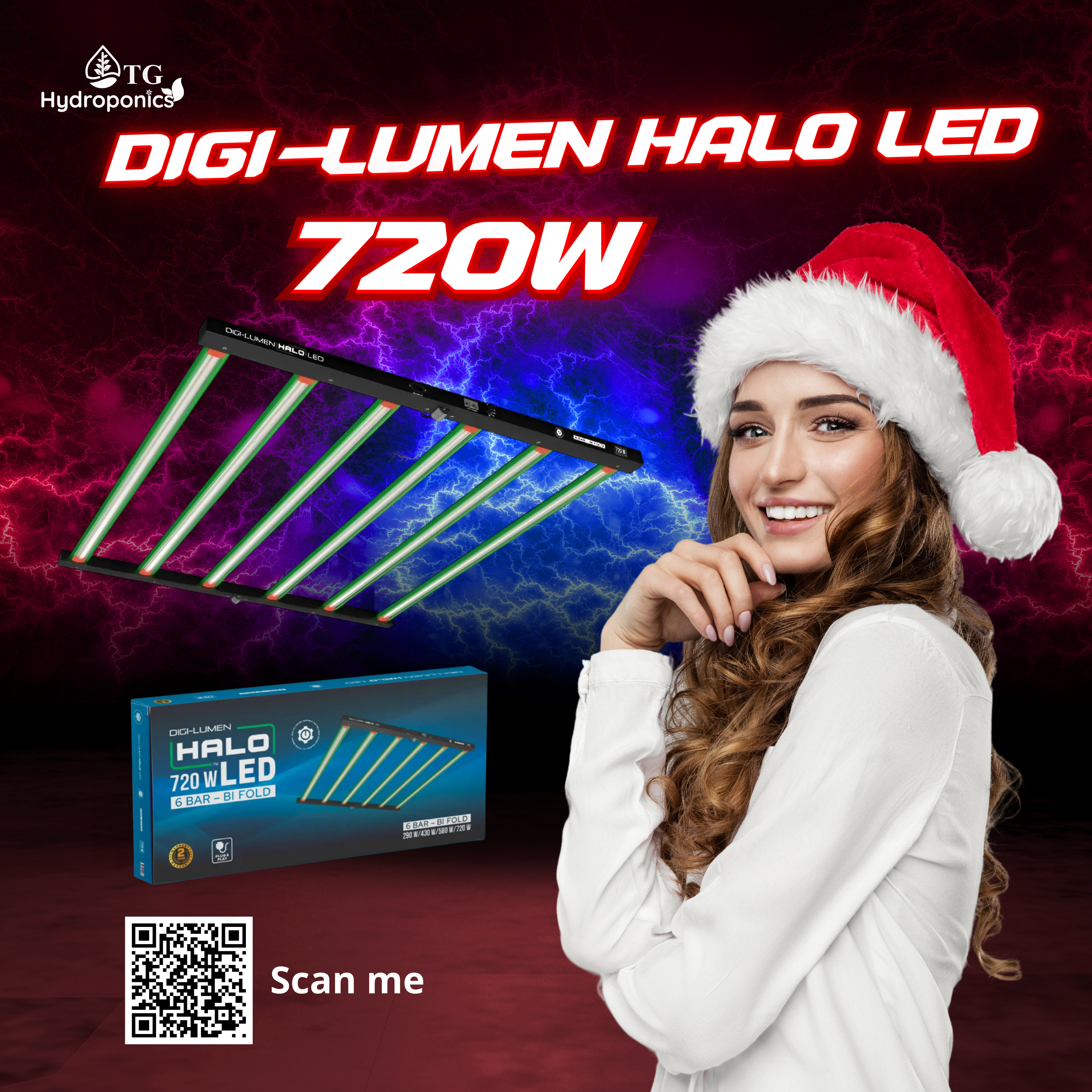 Digi-Lumen 720W Halo 6 Bar Bi-Fold