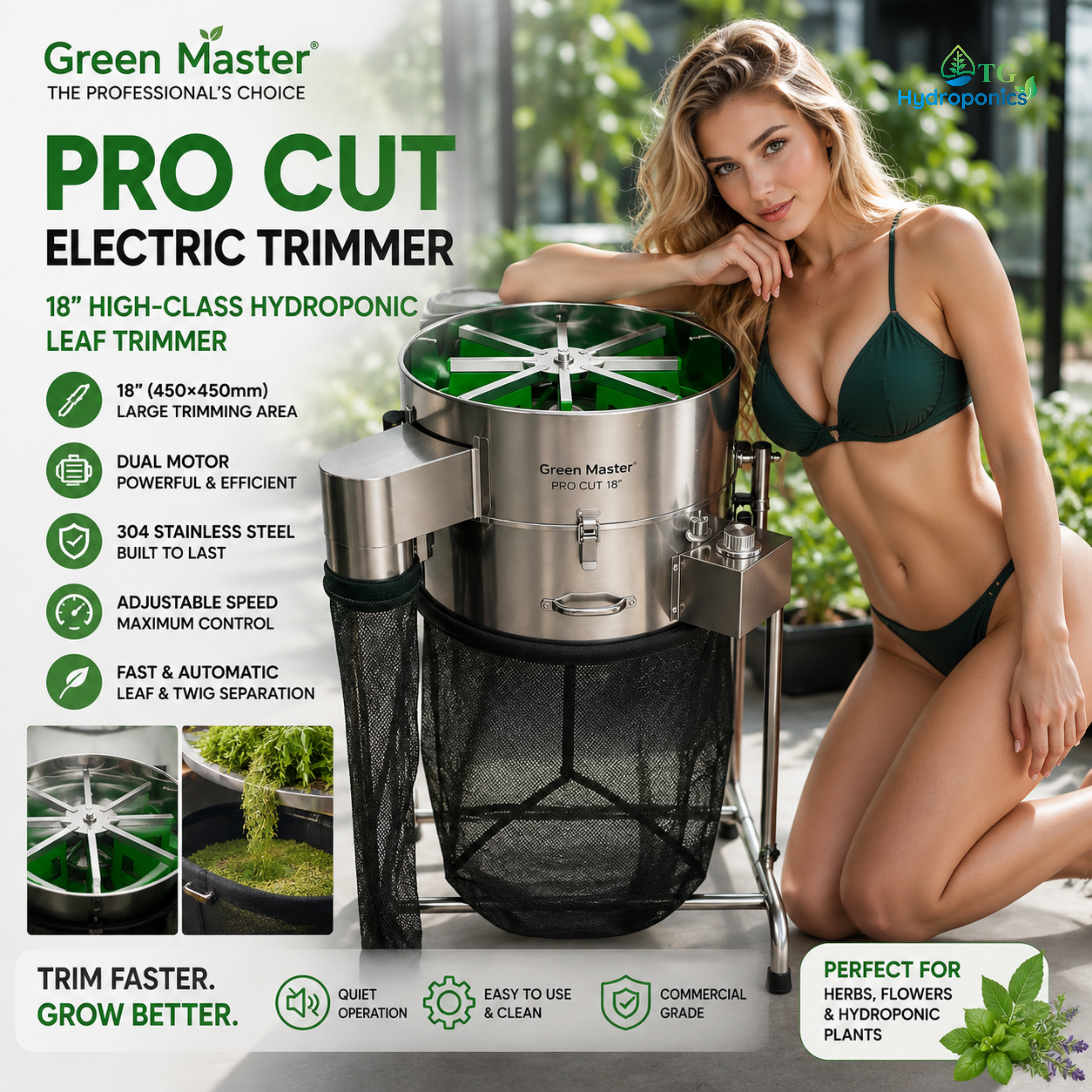 Green Master Pro Cut Electric Trimmer 18"