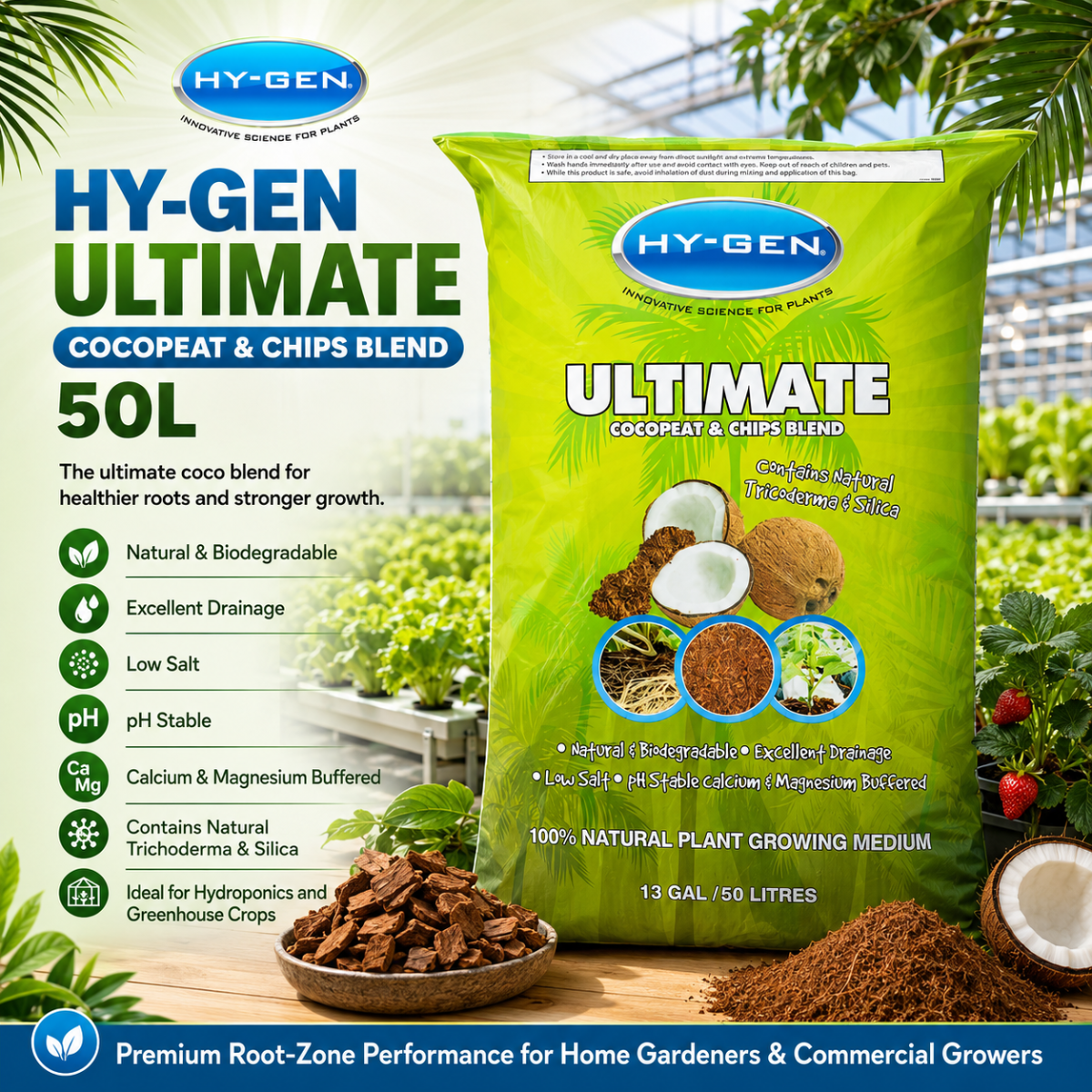 Hy-Gen Coco Chips Ultimate Blend 50L Bag