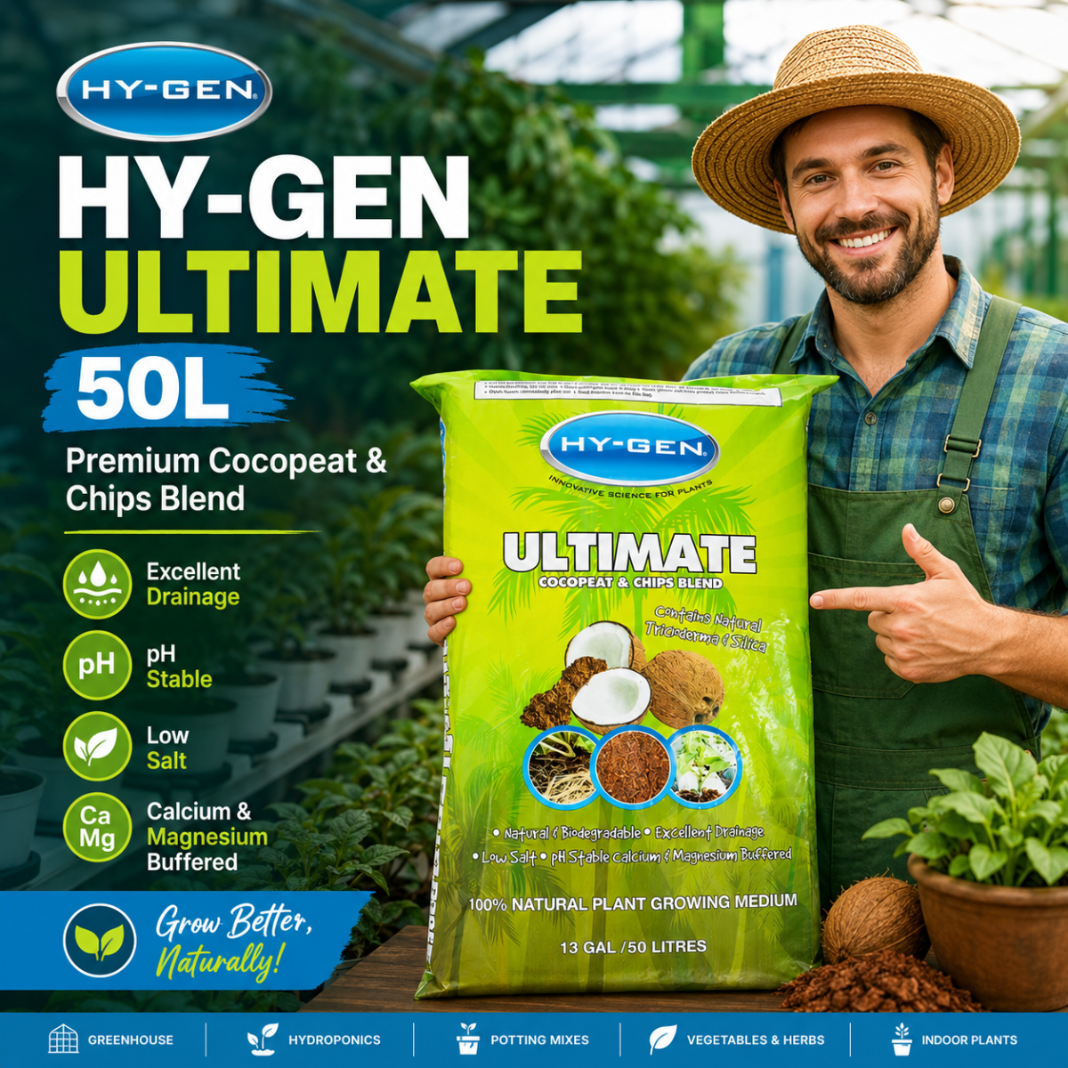 Hy-Gen Coco Chips Ultimate Blend 50L Bag