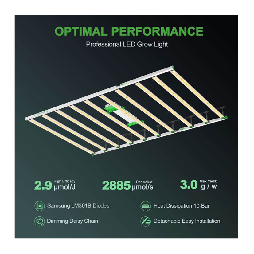 MARS HYDRO SCALABLE SMART LED BAR - FC 1000 CO2 PLUS | TRUE POWER 1000W | 2.9ΜMOL/J