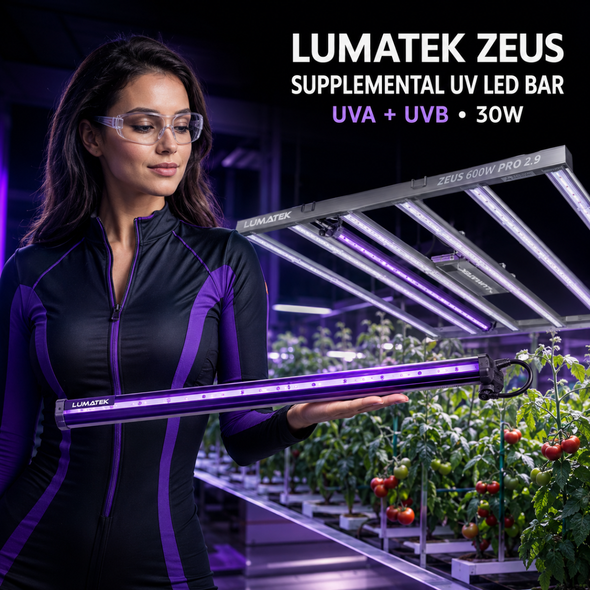 Lumatek Zeus Single Supplemental UV LED Light Bar UVA+UVB 30W