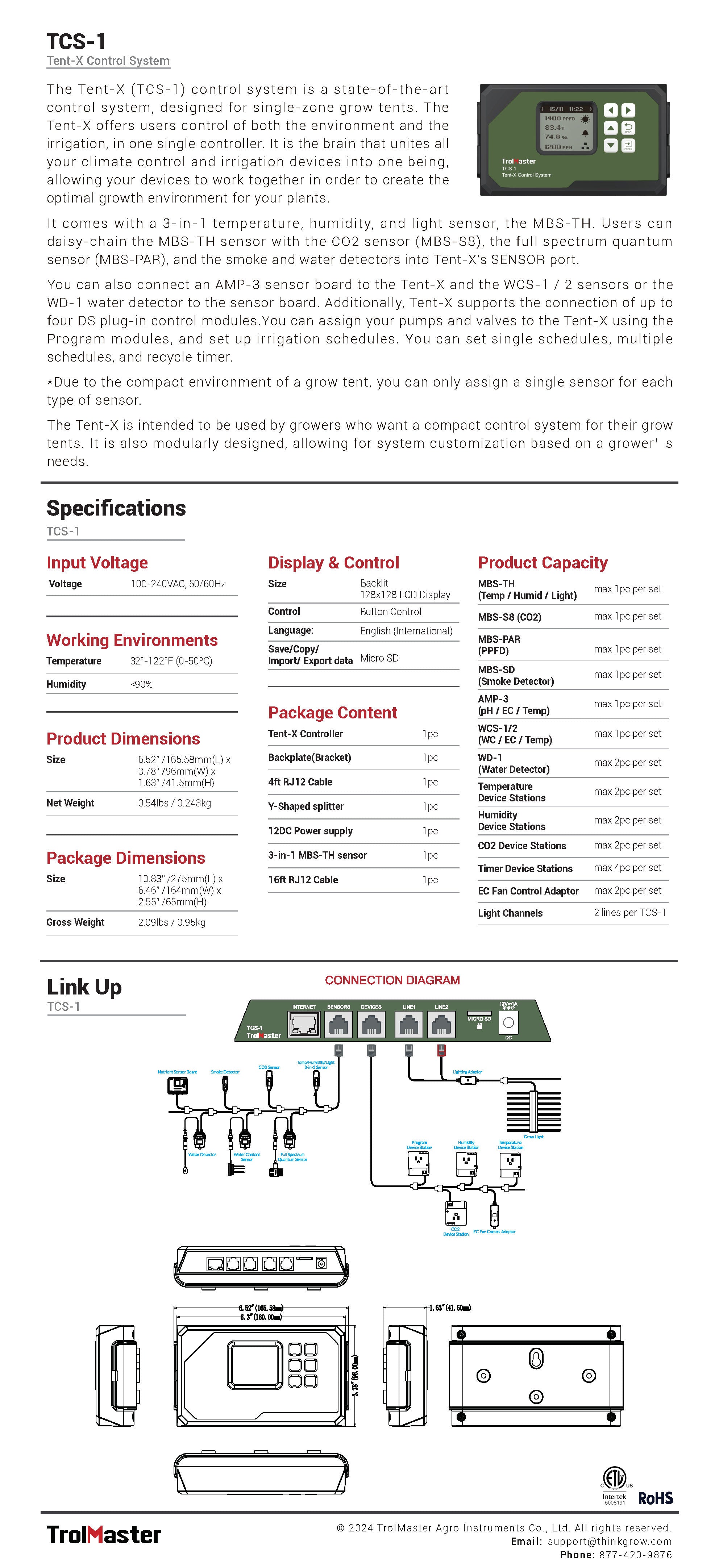 TrolMaster Tent X Control System TCS-1