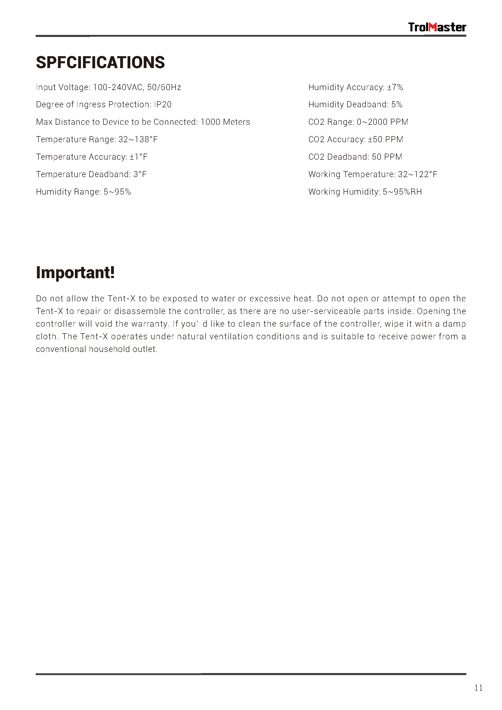 TrolMaster Tent X Control System TCS-1