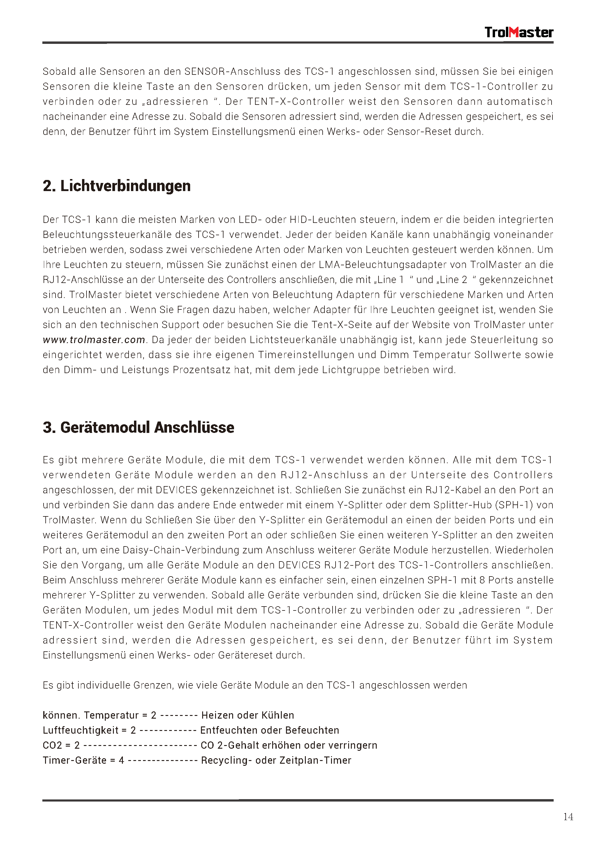 TrolMaster Tent X Control System TCS-1