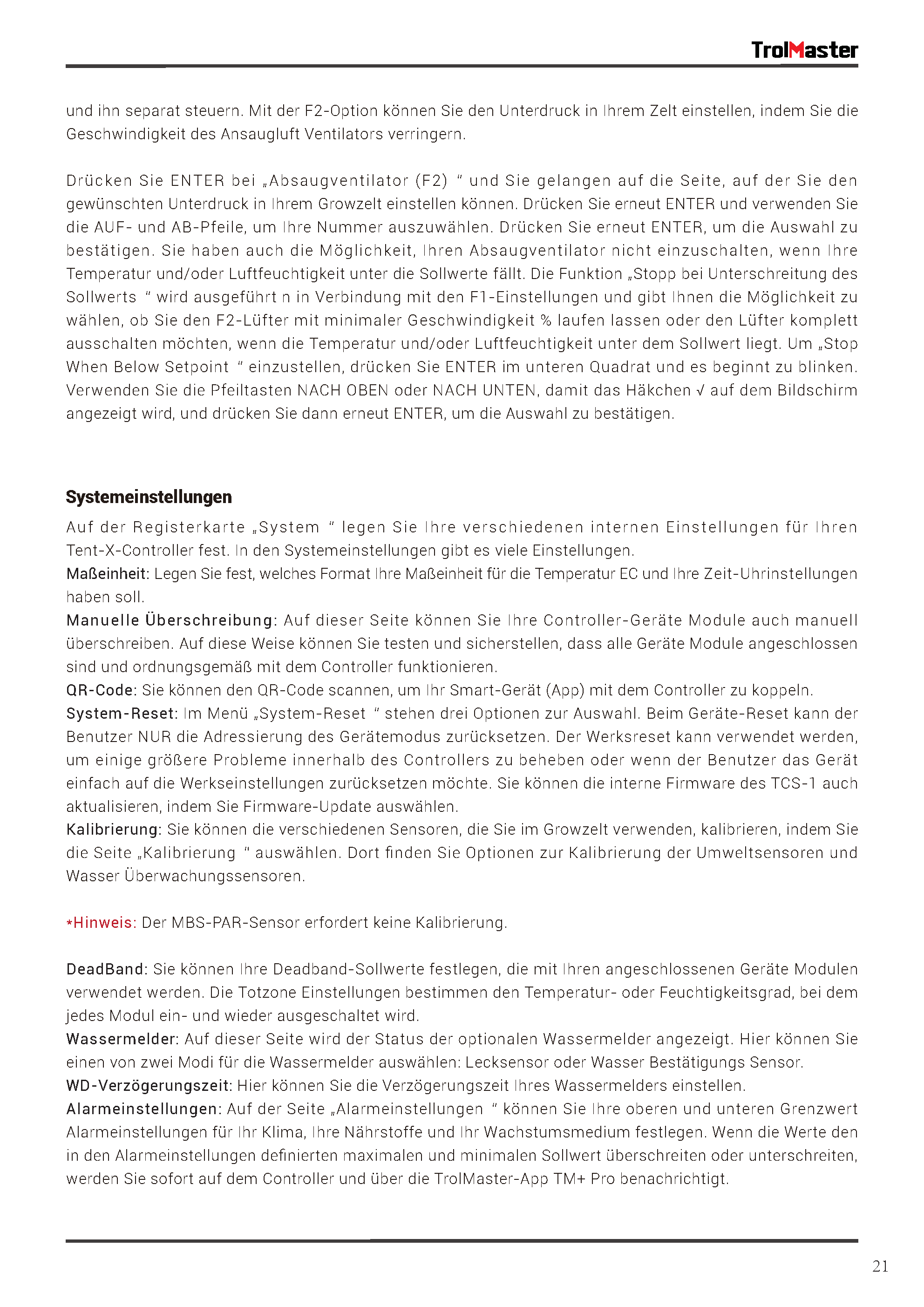 TrolMaster Tent X Control System TCS-1