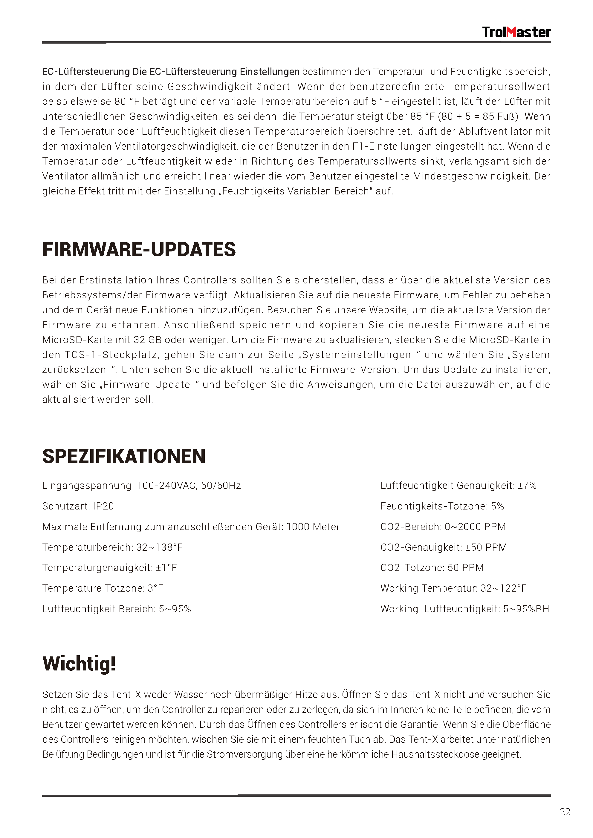 TrolMaster Tent X Control System TCS-1