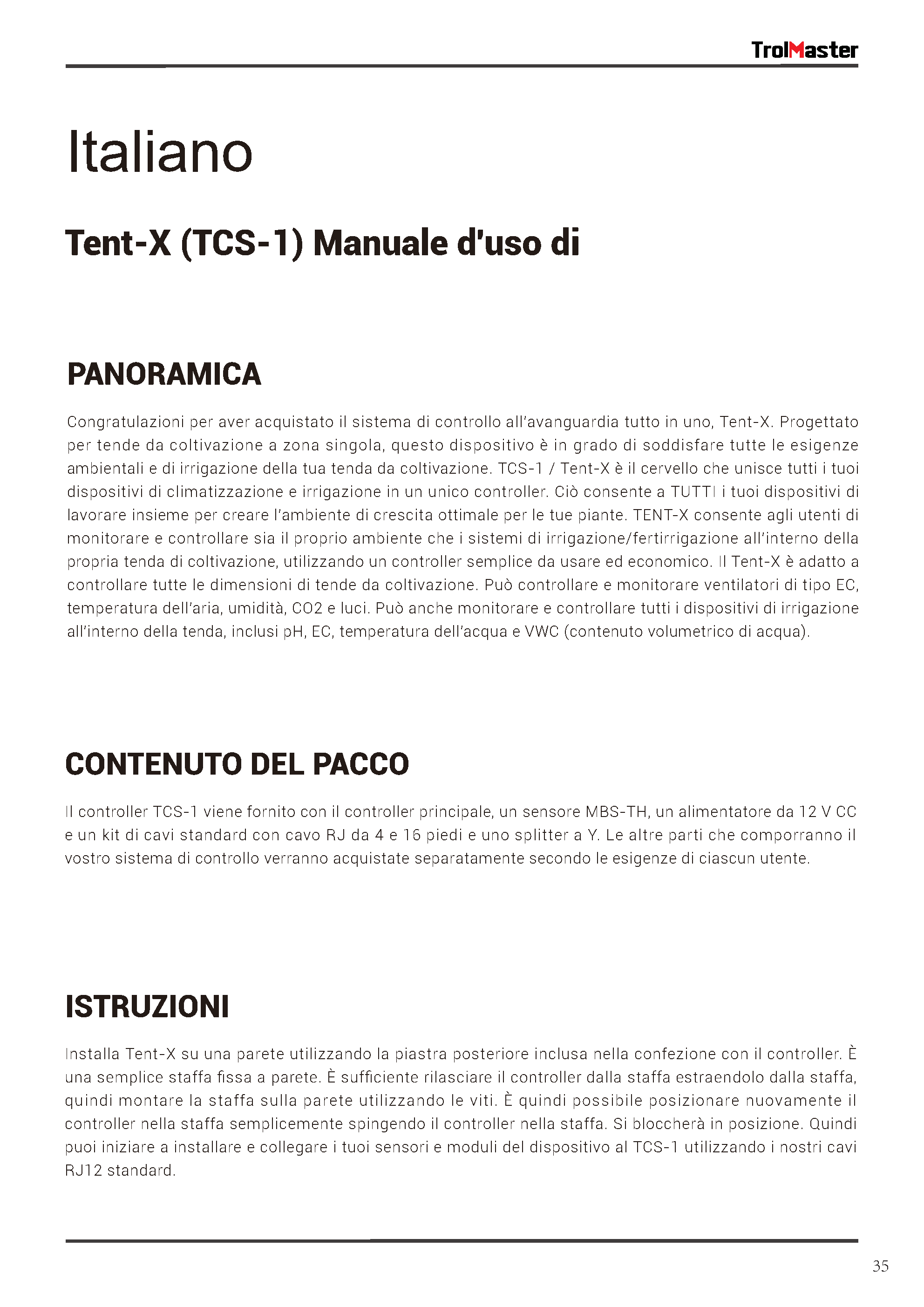 TrolMaster Tent X Control System TCS-1