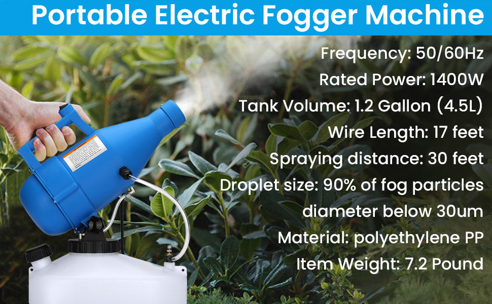 ULV Micron (Single Jet) Fogger 4.5L - with Speed Controller