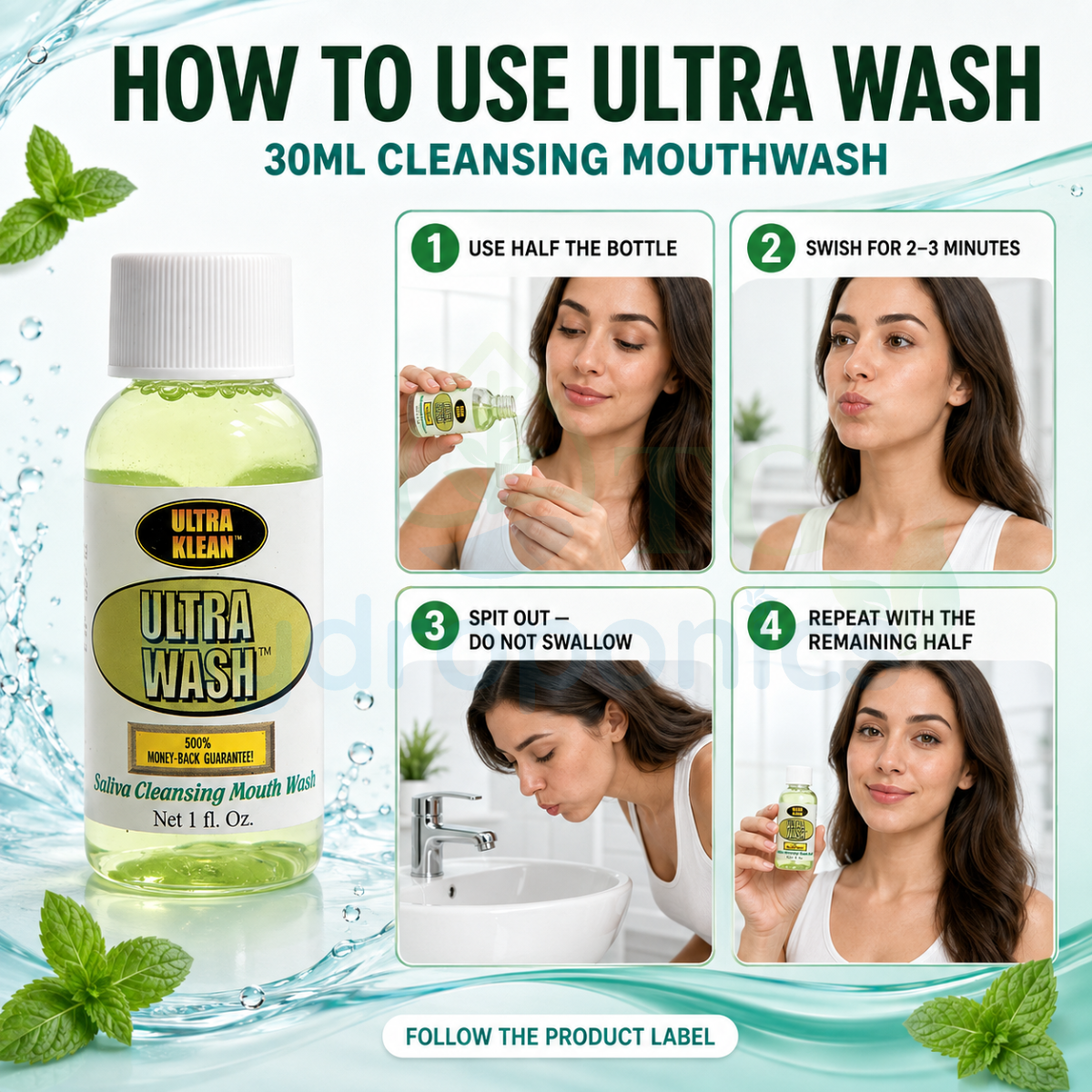 Ultra Klean Ultra Wash Detox Mouthwash 30ml