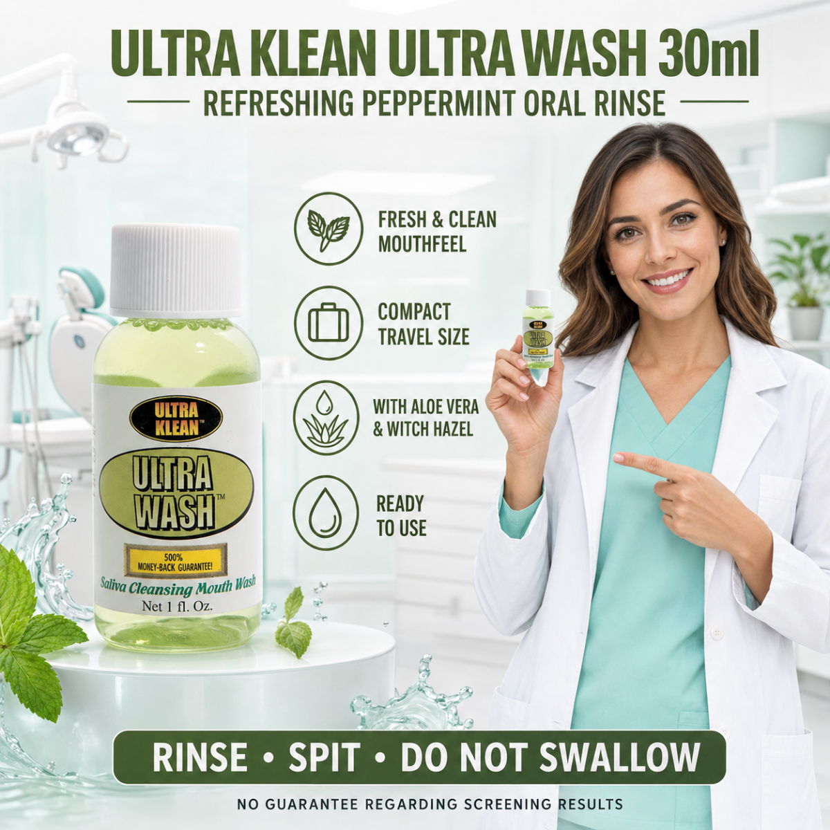 Ultra Klean Ultra Wash Detox Mouthwash 30ml