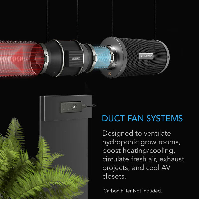 AC Infinity Cloudline Pro S8 200mm with 10 Speed Controller