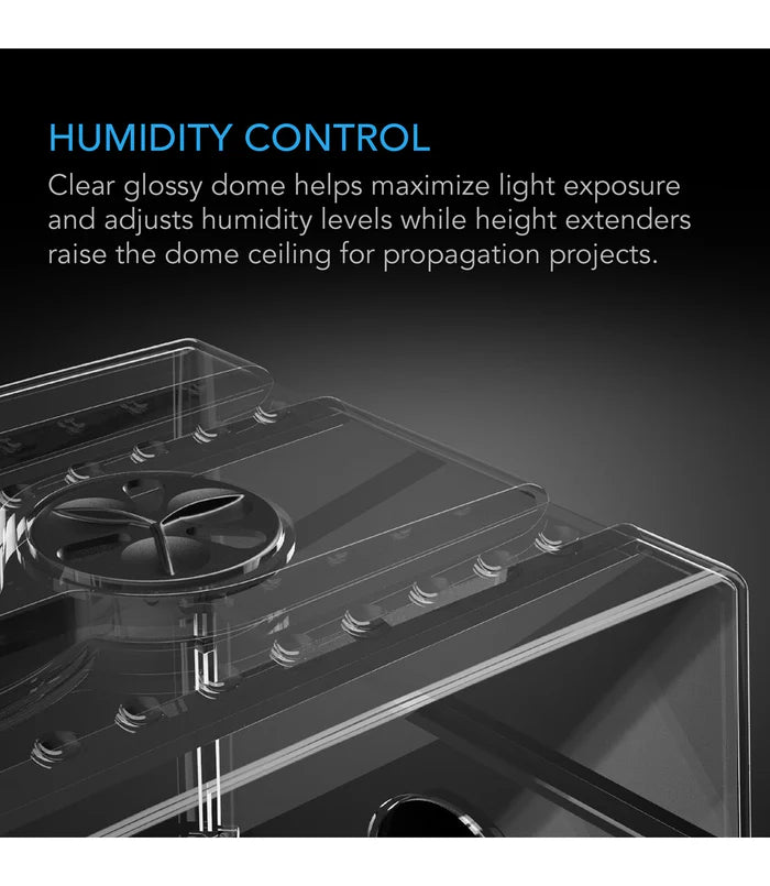 AC Infinity Humidity Dome XL Propagation Kit, 6x12 Cell Tray with Height Extension