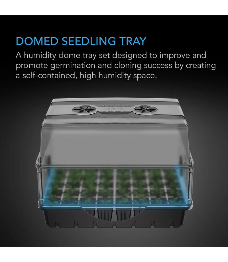 AC Infinity Humidity Dome Propagation Kit 5x8 Cell Tray with Height Extension