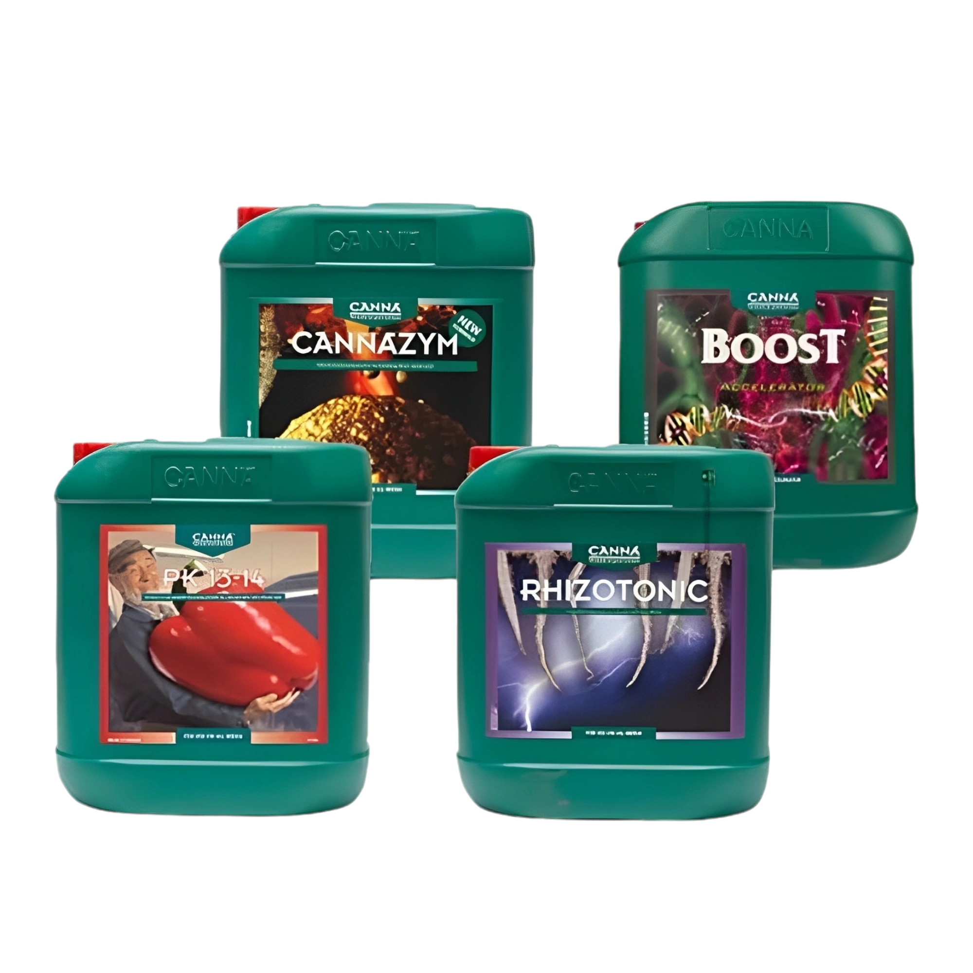 Rhizotonic 5L, Cannazym 5L, PK 13/14 5L, Boost Accelerator 5L
