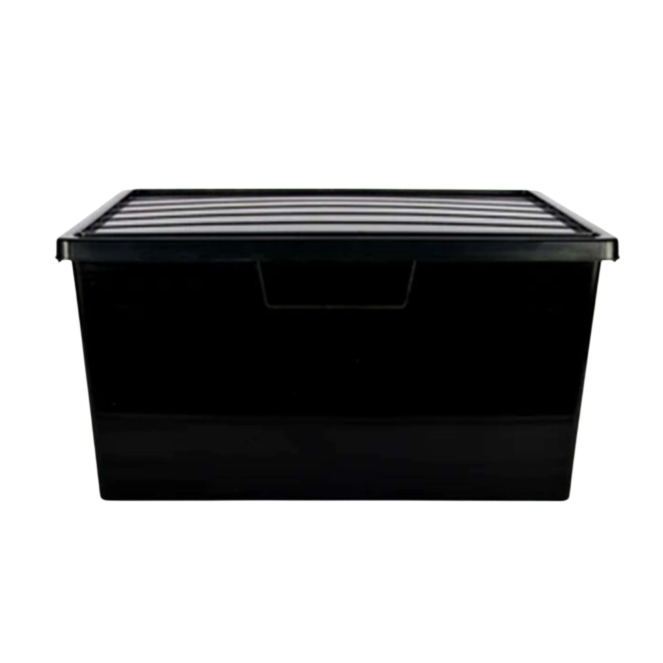 Black Tub with Lid 80L