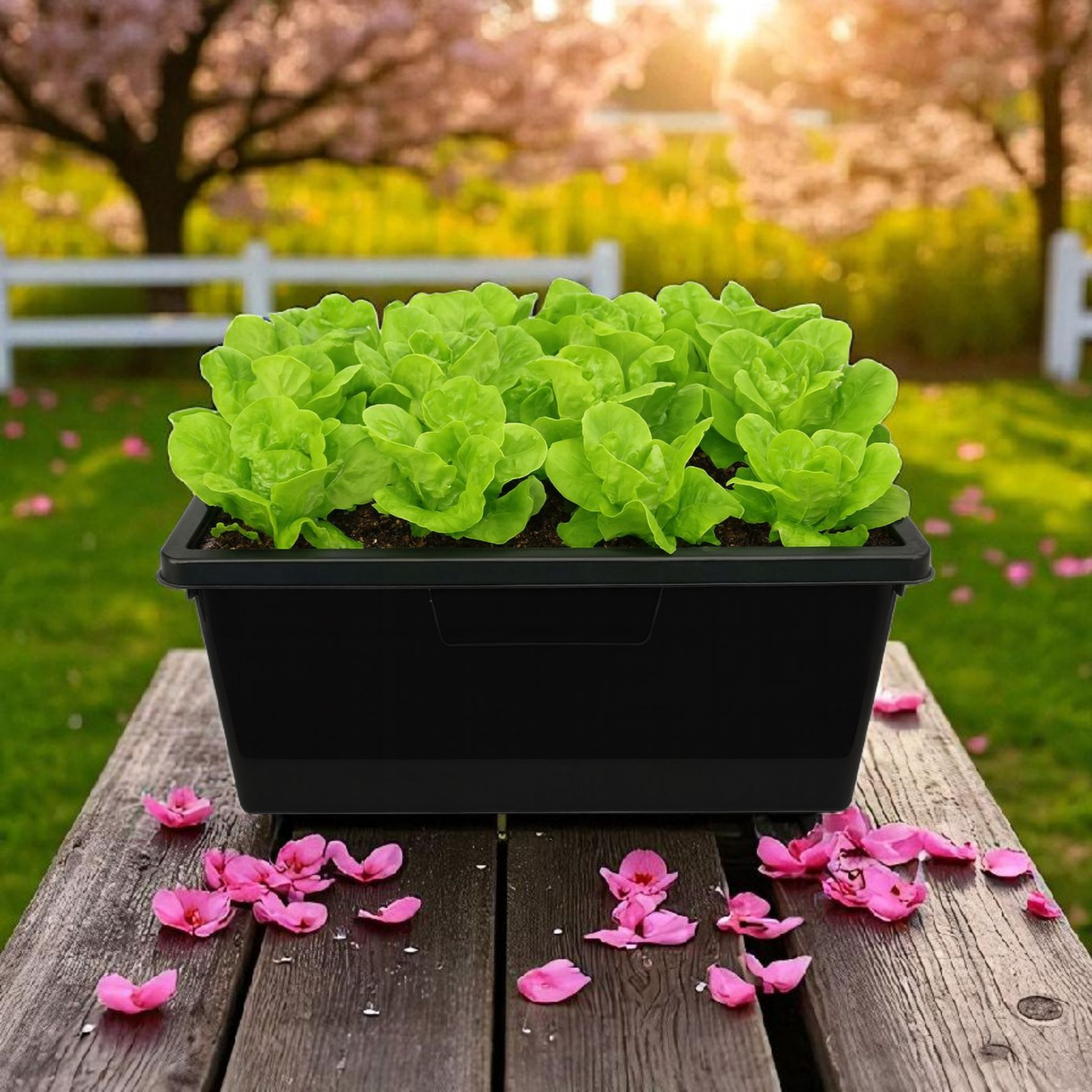 Black Tub with Lid 80L