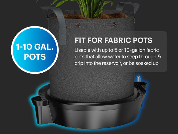 AC Infinity Self-Watering Fabric Pot Base 4 Pack
