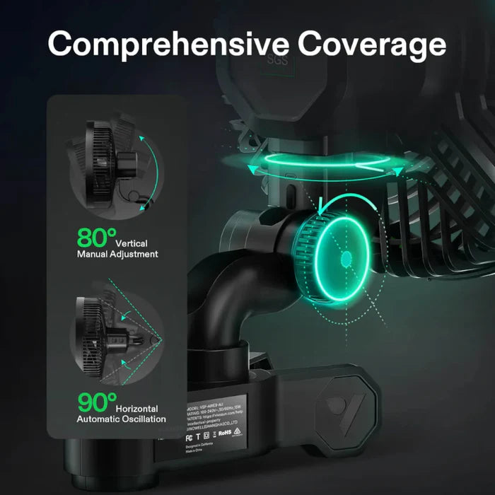 Vivosun Aerowave E9 Clip On Fan 9 Inch