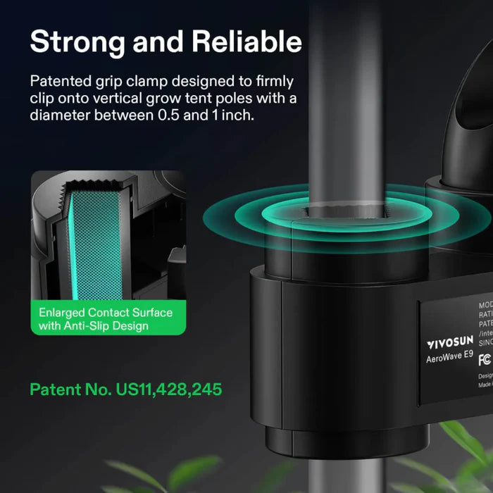 Vivosun Aerowave E9 Clip On Fan 9 Inch