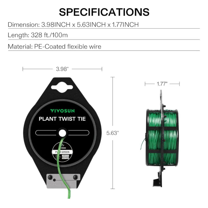 Vivosun Twist Tie Roll 100m