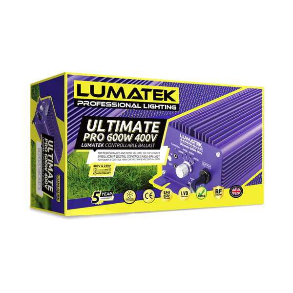 Lumatek 600 watt 400V Controllable & Dimmable Ballast - TG-Hydroponics