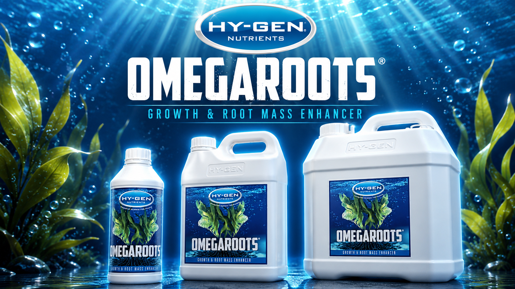 OMEGAROOTS by HY-GEN Nutrients: Advanced Root Growth &amp; Root Mass Enhancer for Healthier Plants