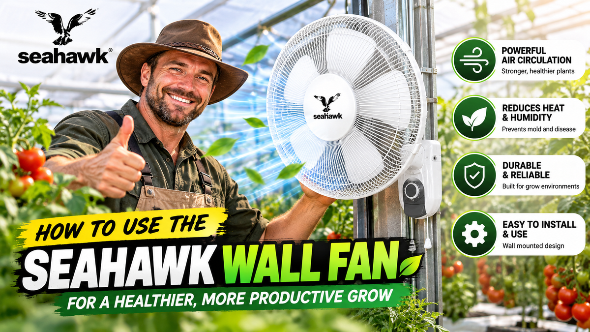 Seahawk Wall Fan 40cm: Powerful Air Circulation for Grow Rooms & Indoor Gardens