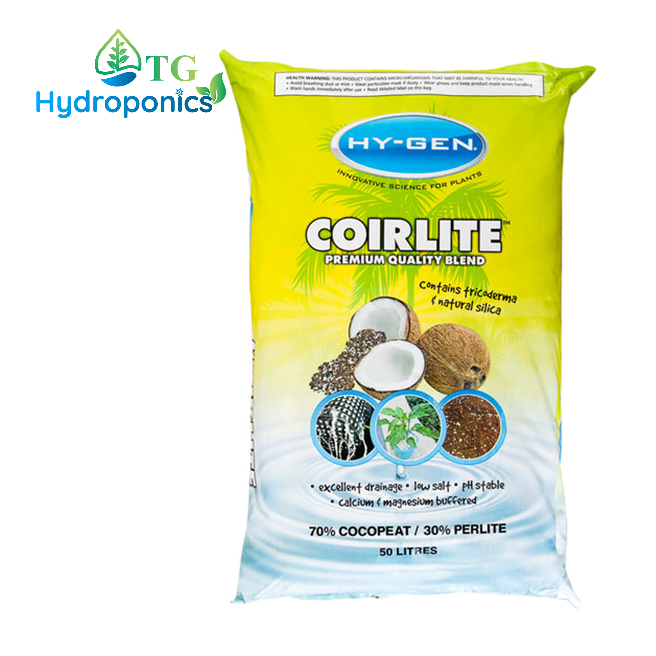 Buy Hy-Gen Coco Coir Lite 50L Bag Online | TG Hydroponics