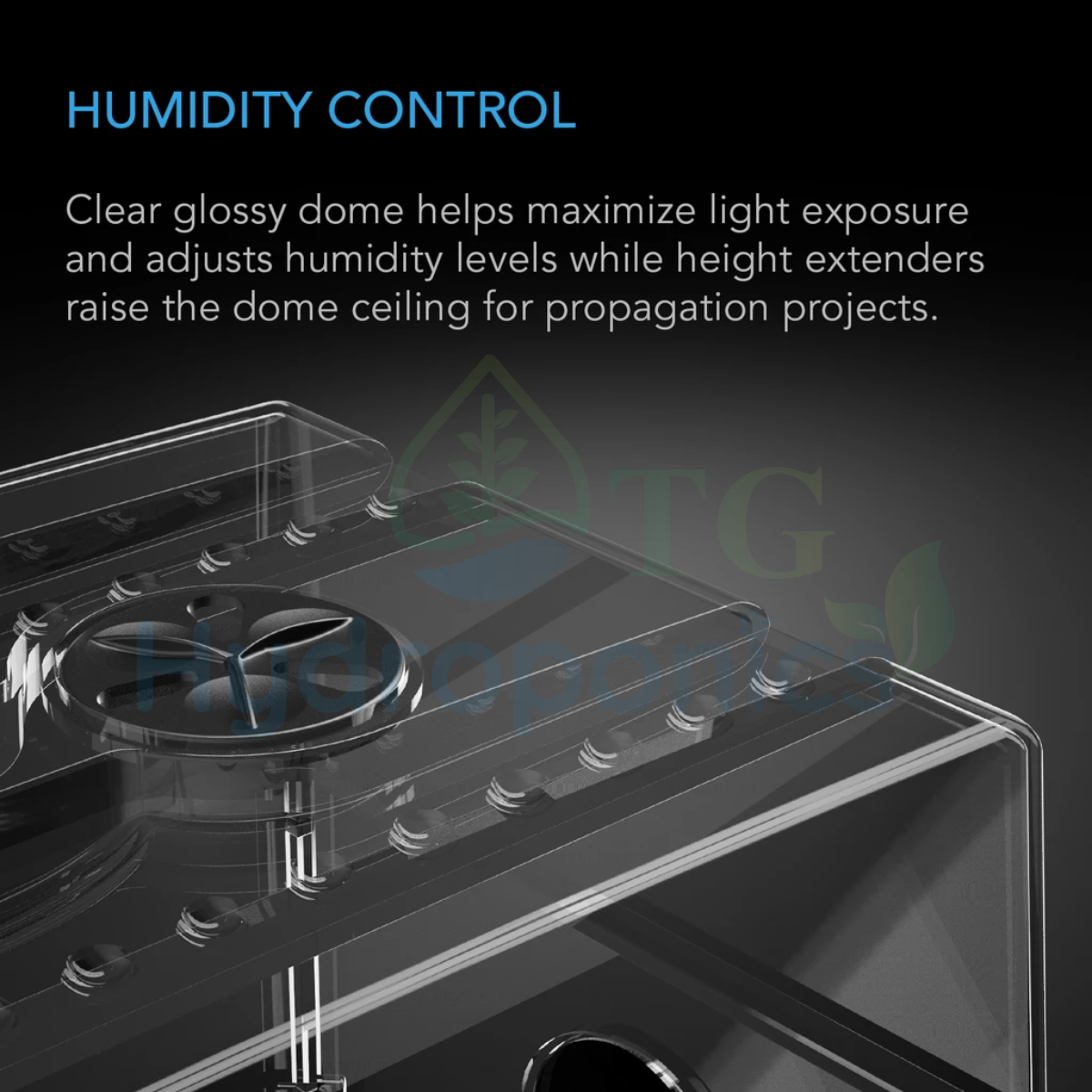 AC Infinity Humidity Dome XL Propagation Kit, 6x12 Cell Tray with Height Extension