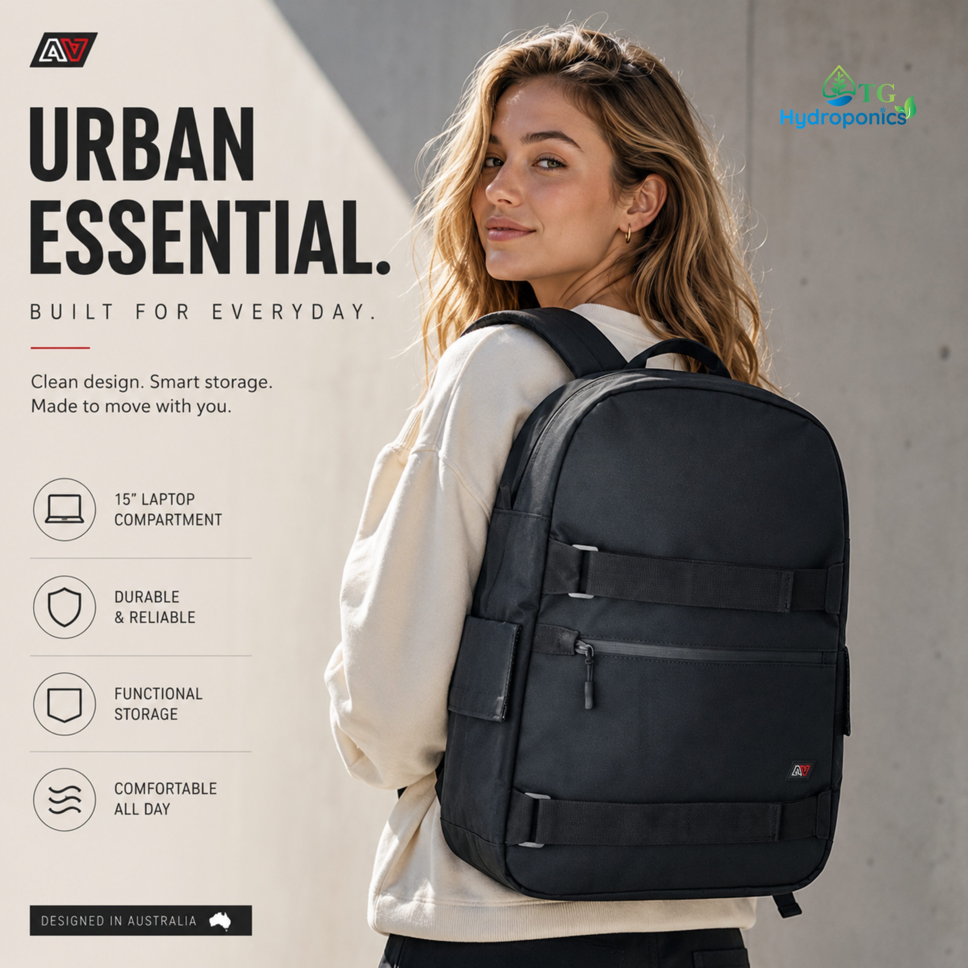 AVERT Backpack 27L | Carbon-Lined Odor-Lock Backpack with Lockable Zippers