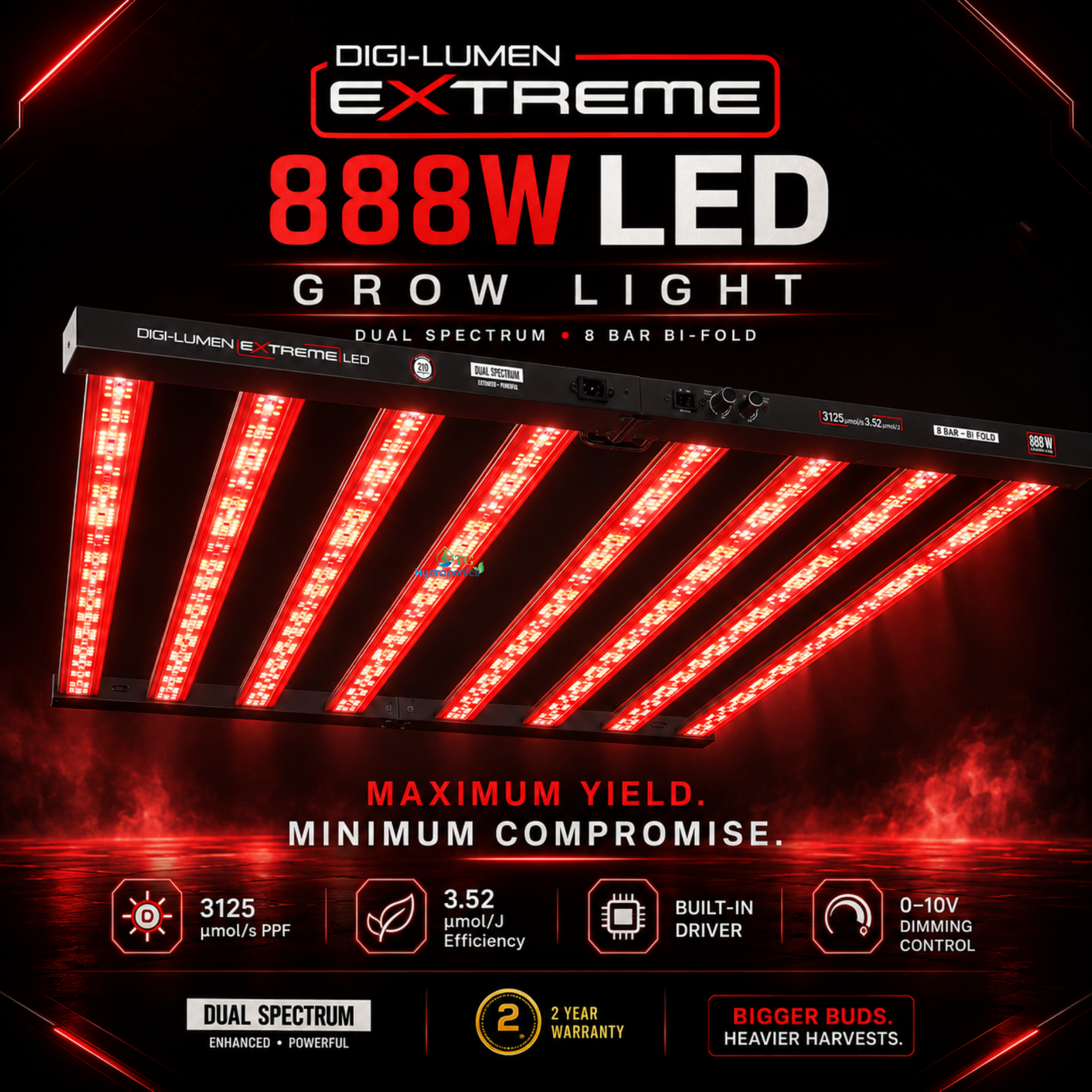 Digi-Lumen Extreme 888W Dual Spectrum LED Grow Light