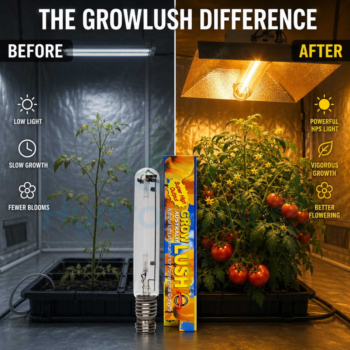 Growlush HPS Grow Lamp – 250W, 400W, 600W & 1000W