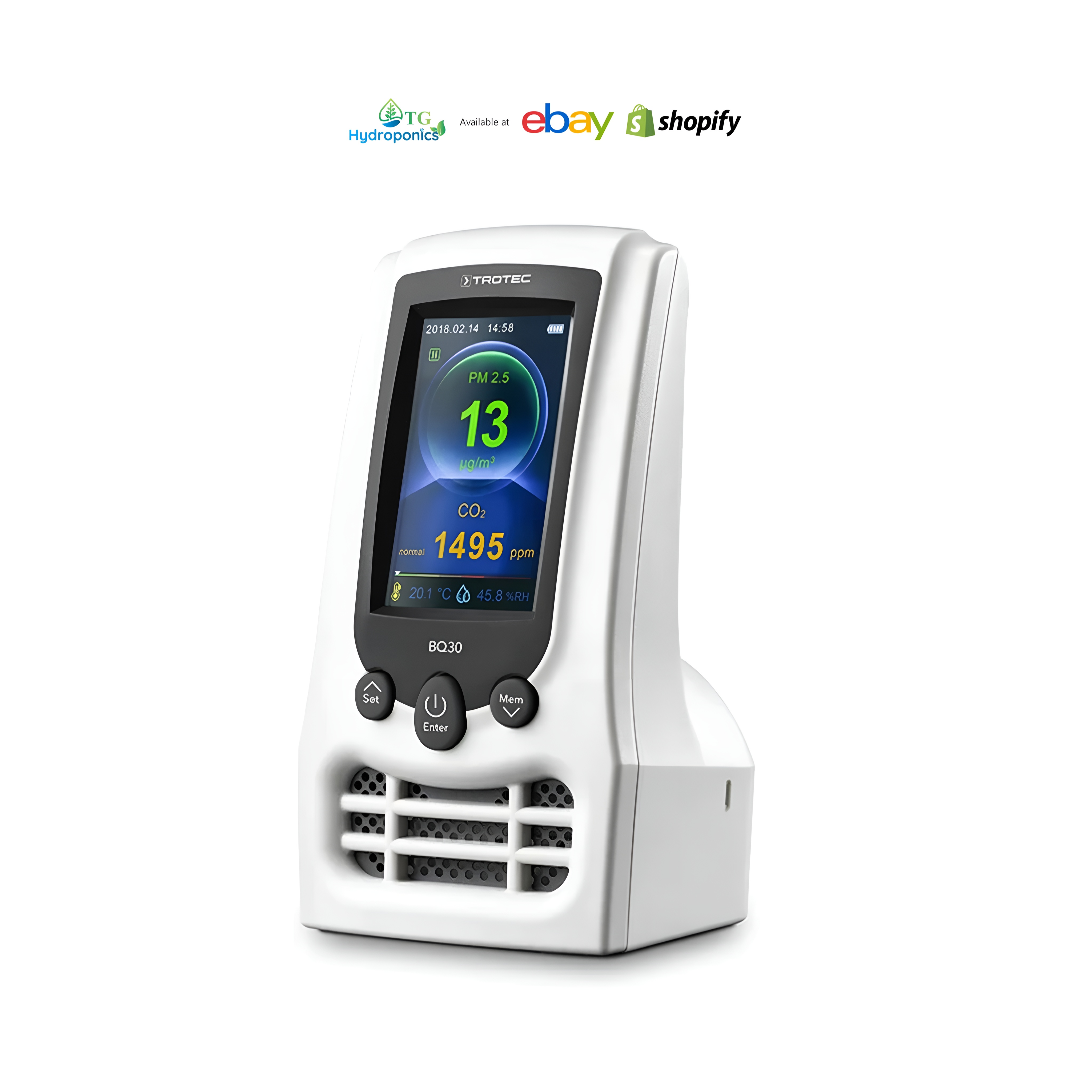 Trotec BQ30 CO2 Air Quality Monitor and Particle Measuring Device