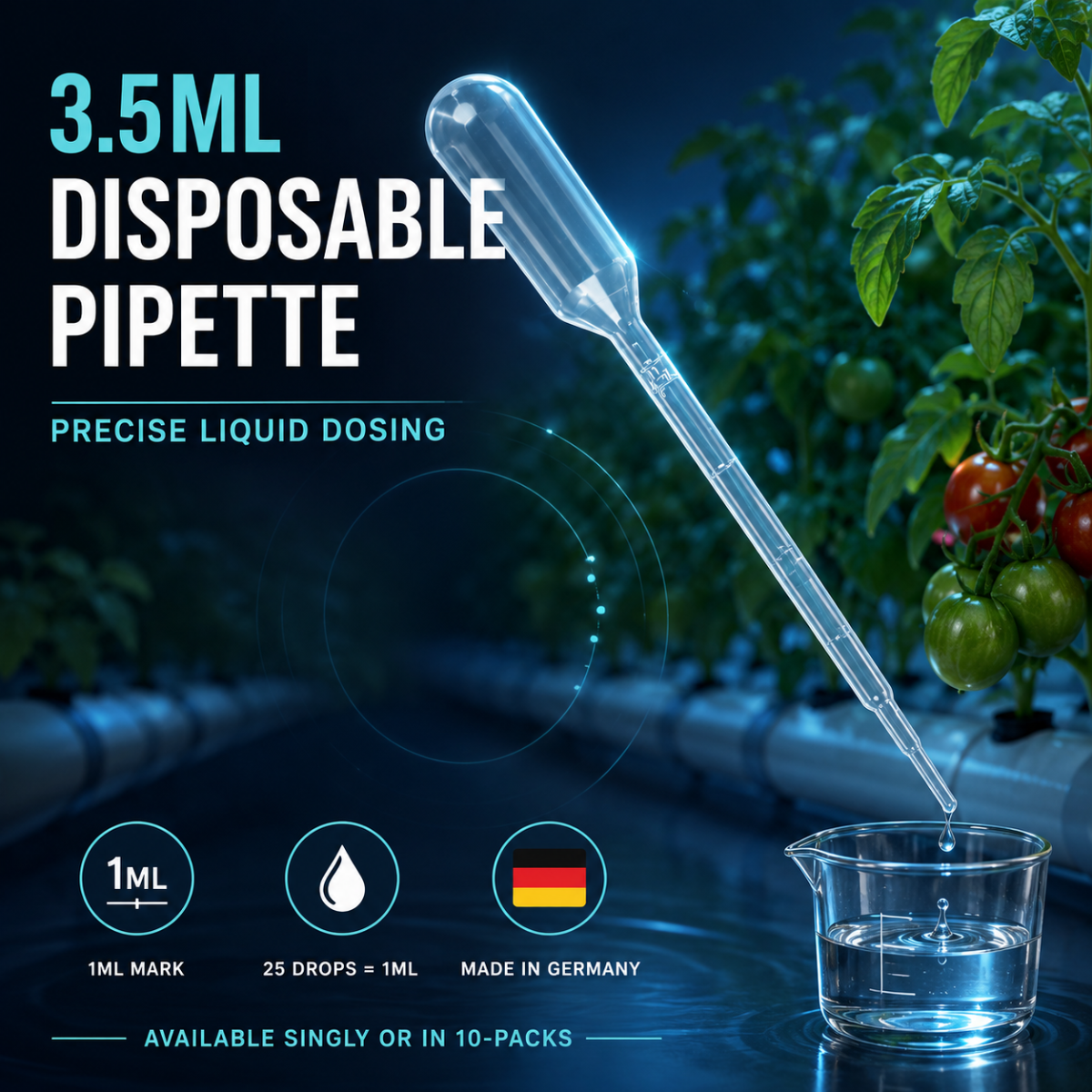 3.5ml Disposable Plastic Pipette | Precision Liquid Dropper