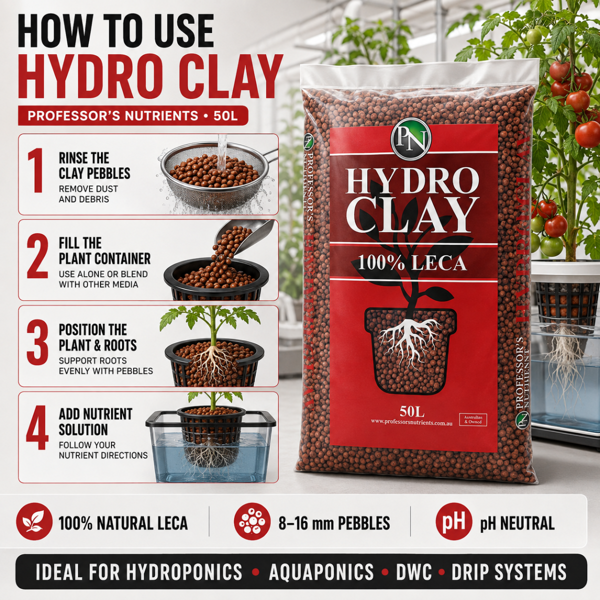 Professor's Nutrients Hydro 50L Clay