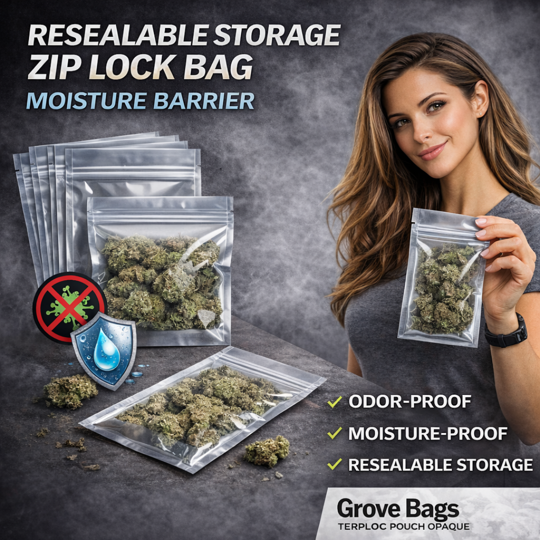 Resealable Storage Zip Lock Bag Moisture Barrier