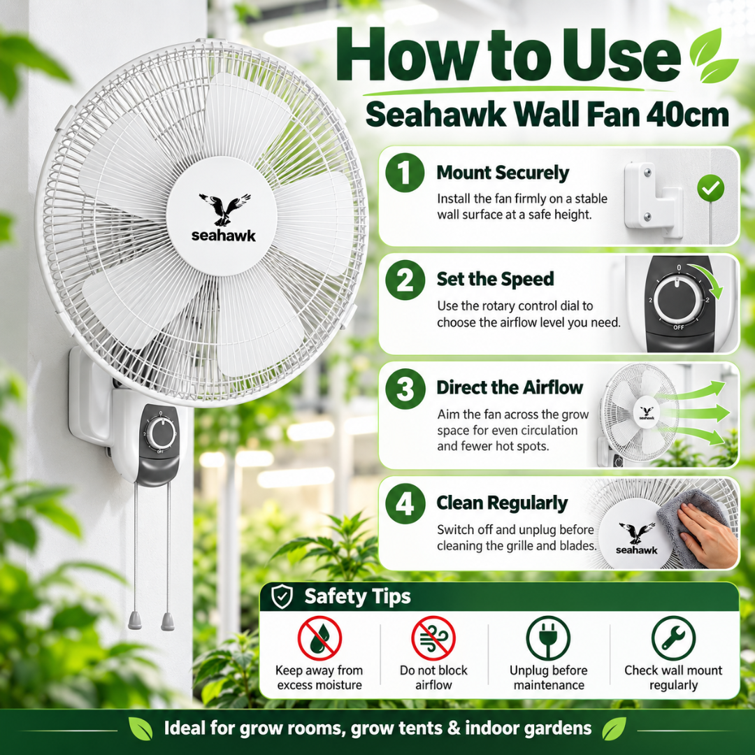 Seahawk Wall Fan 40cm 5 blade 50w