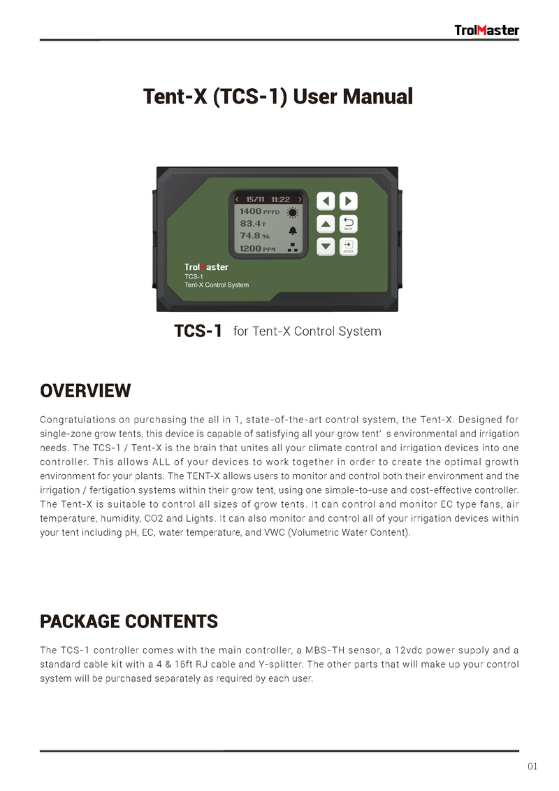 TrolMaster Tent X Control System TCS-1