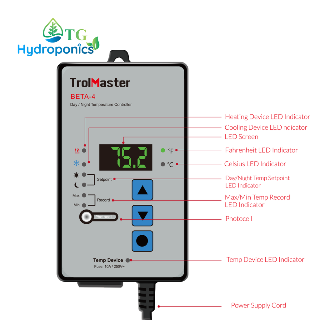 Temperature Control. Shop Buy TrolMaster Digital Day Night Temperature Controller Beta-4 Online ...